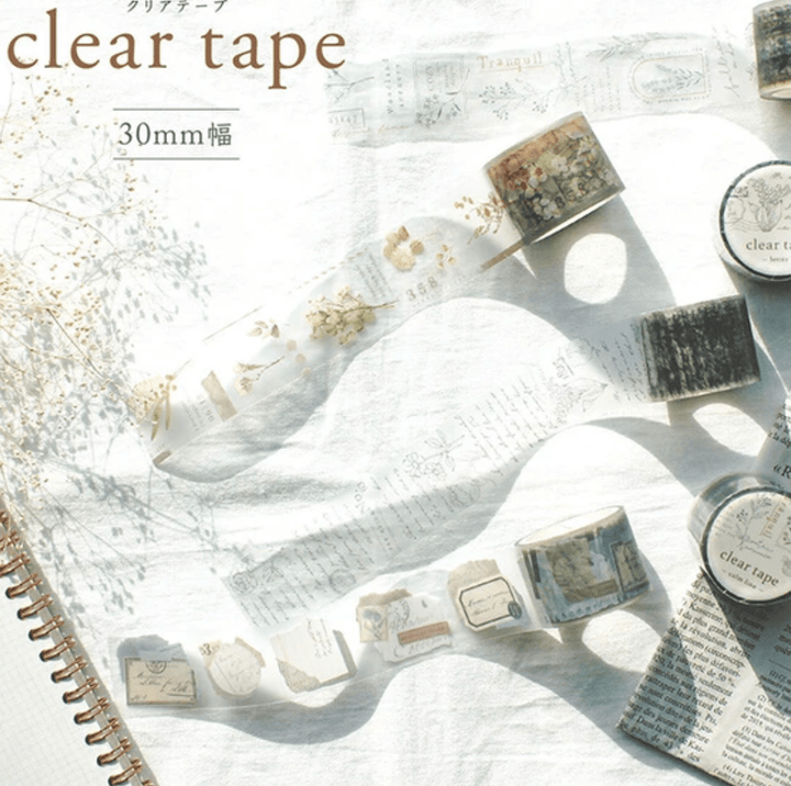 Mind Wave washi tape Grid Pattern Clear Washi Tape | 30mm Width
