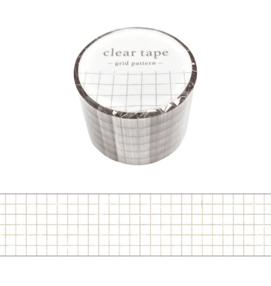 Mind Wave washi tape Grid Pattern Clear Washi Tape | 30mm Width
