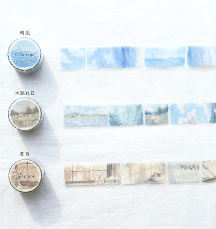 Mind Wave washi tape Landscape Clear Washi Tape | 30mm Width