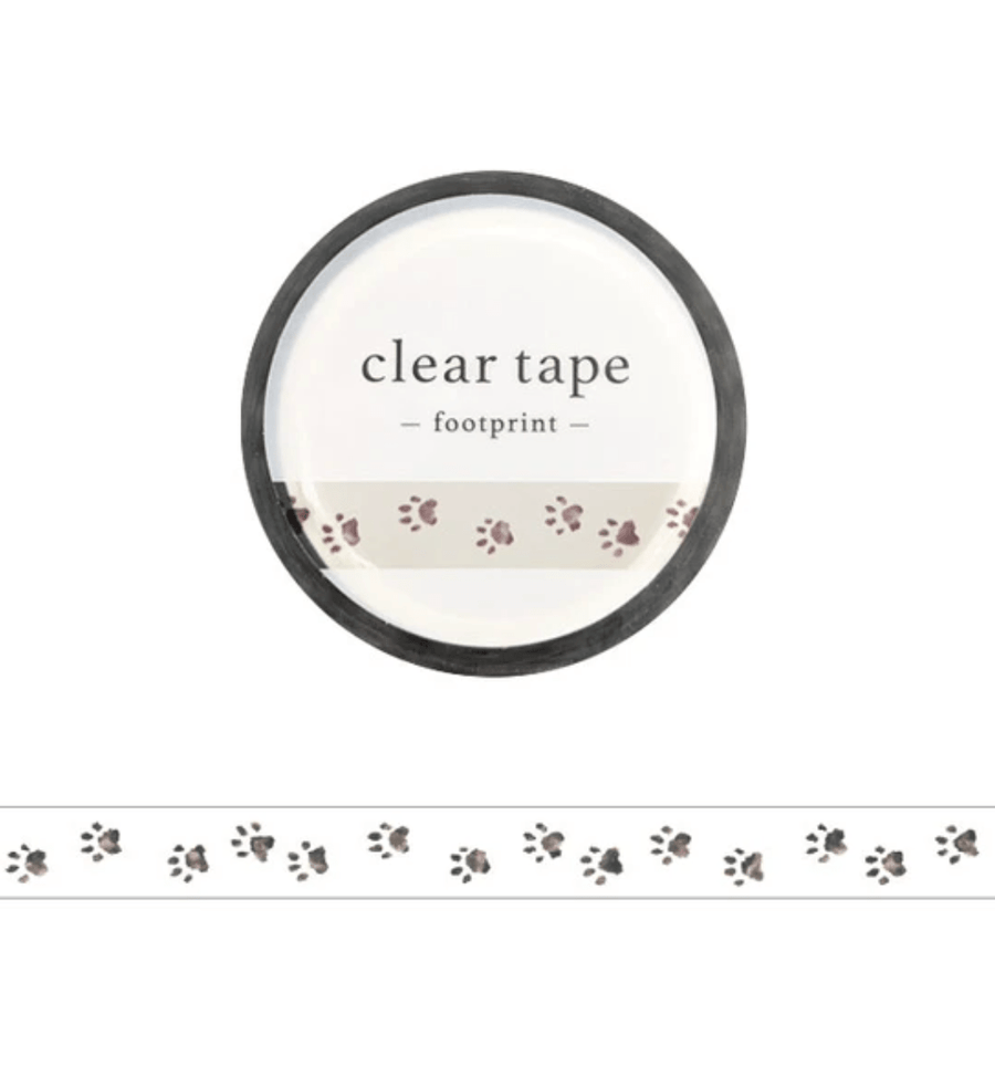 Mind Wave washi tape Paw Prints Clear Washi Tape | 7mm Width