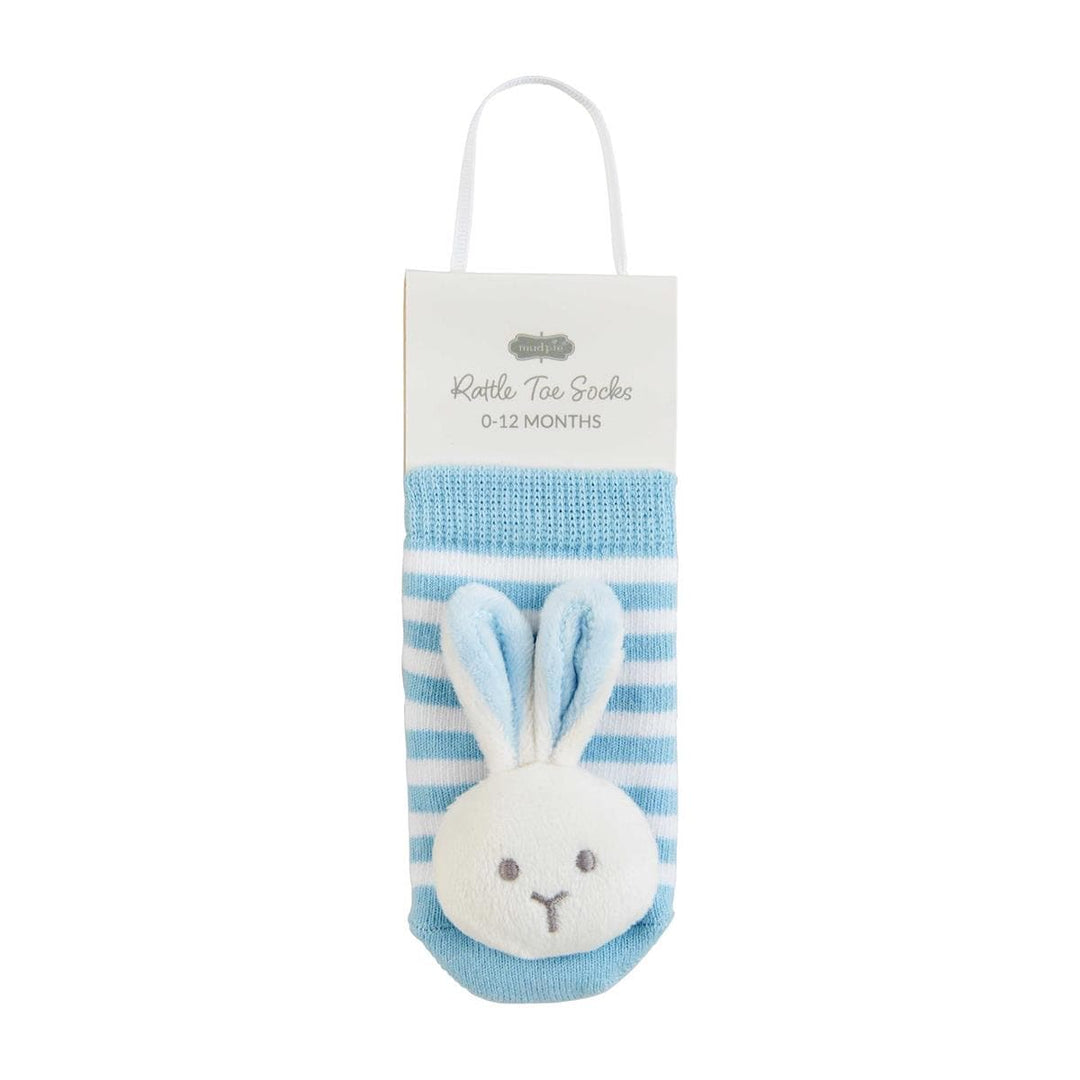 Mud Pie Baby & Toddler Socks & Tights Blue Bunny Rattle Toe Socks