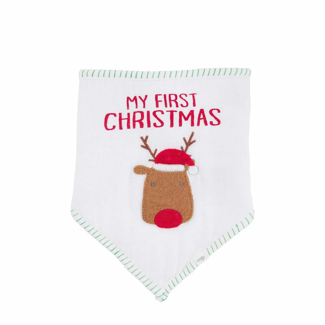Mud Pie Bib Reindeer My First Christmas Bib