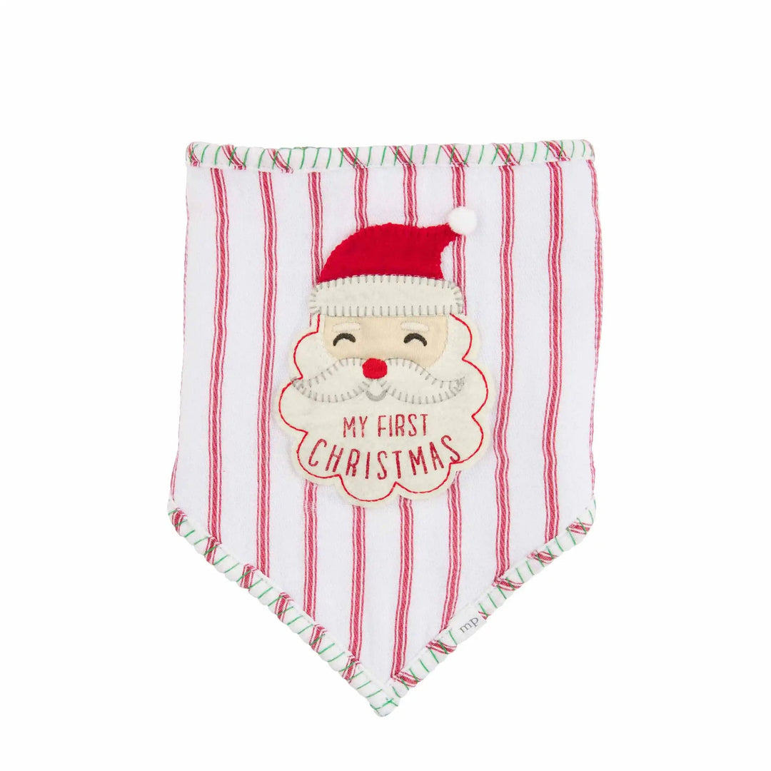 Mud Pie Bib Santa My First Christmas Bib