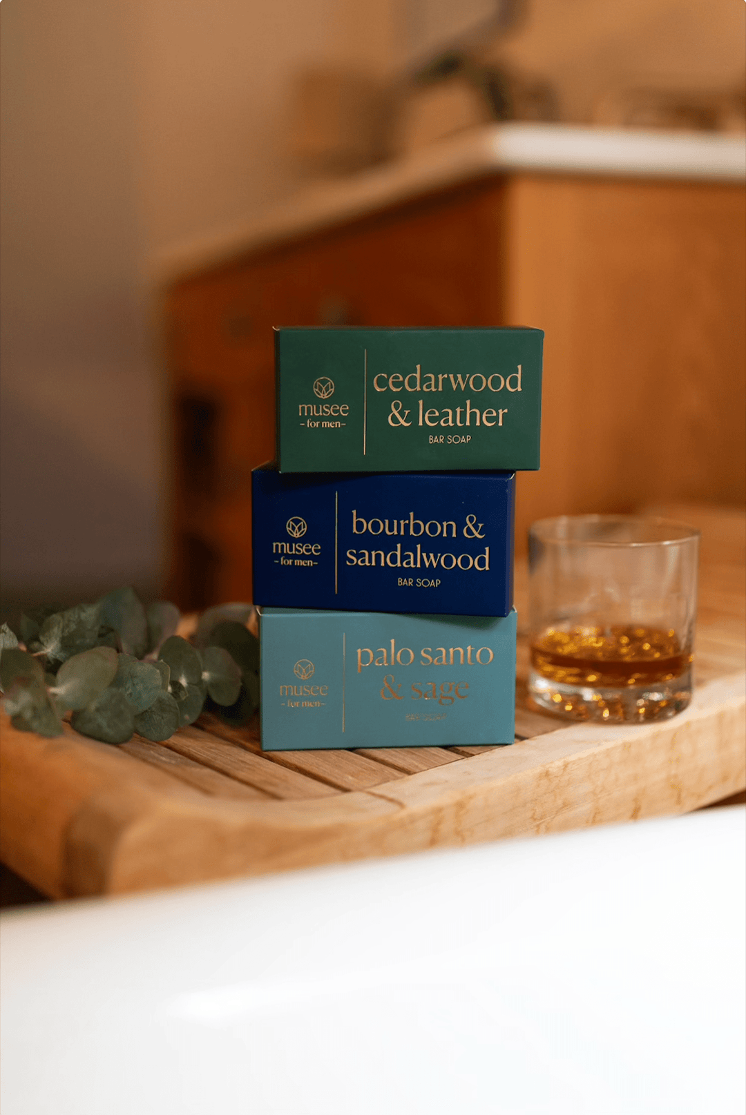 Musee Bath & Body Bourbon & Sandalwood Bar Soap
