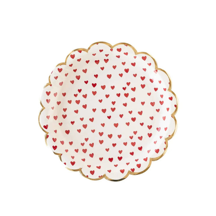 My Mind's Eye paper plates Tiny Red Hearts Paper Plate
