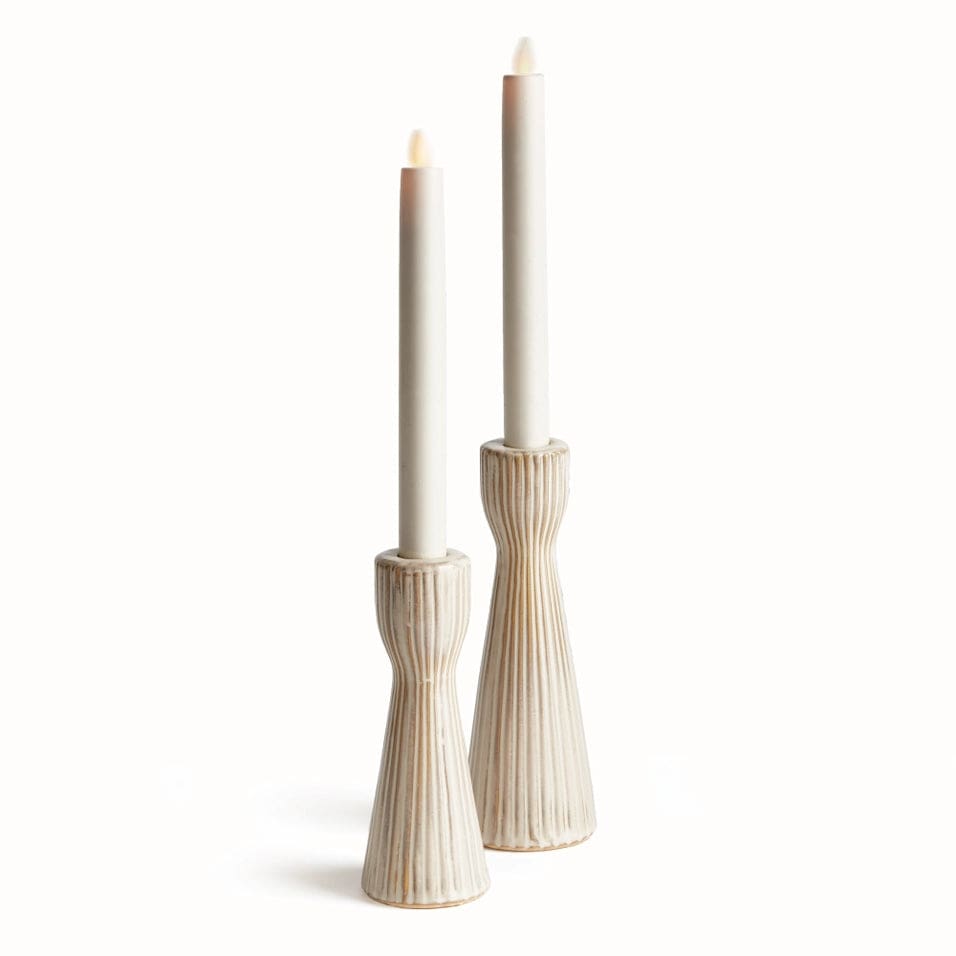 Napa Home & Garden Candle Holders Lesley Taper Holders, Cream