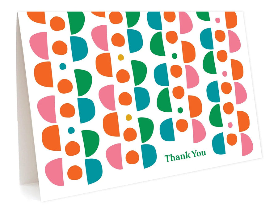Night Owl Paper Goods Boxed Card Set Mod Dots Thank You Card, Box of 6