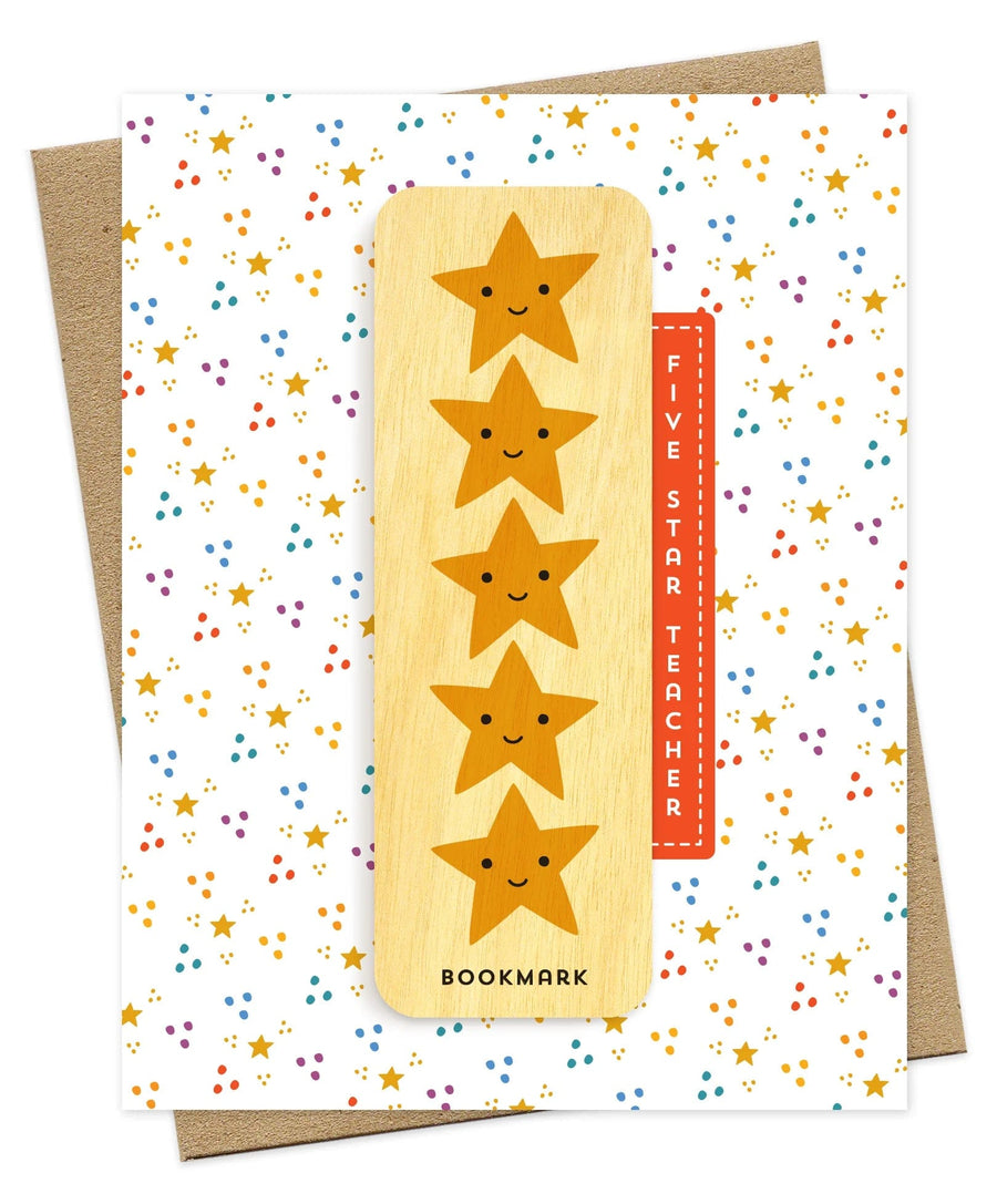 Night Owl Paper Goods Card 5 Star Teacher Bookmark Thank You Card