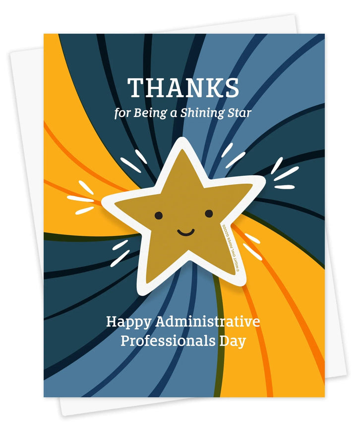 Night Owl Paper Goods Card Shining Star Admin Sticker Admin Professionals Day Card