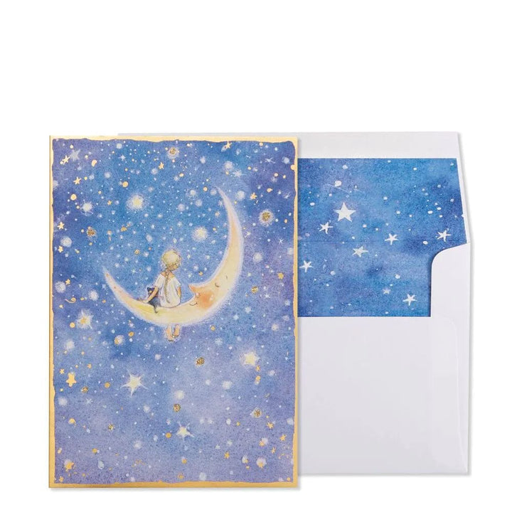 Niquea.D Card Girl on Moon Birthday Card