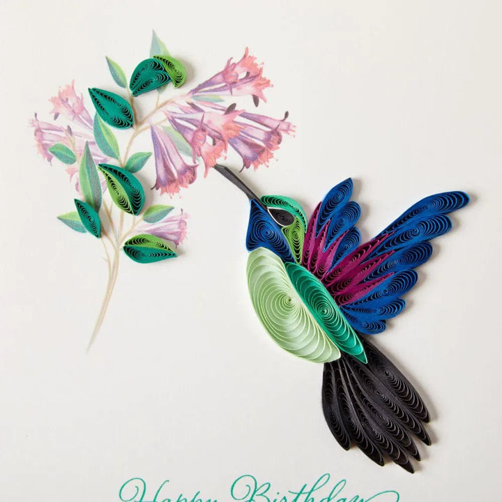 Niquea.D Card Hummingbird Quilling Birthday Card