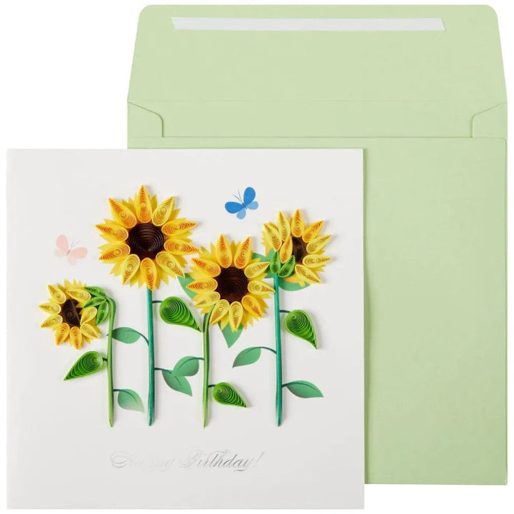 Niquea.D Card Sunflowers Quilling Birthday Card