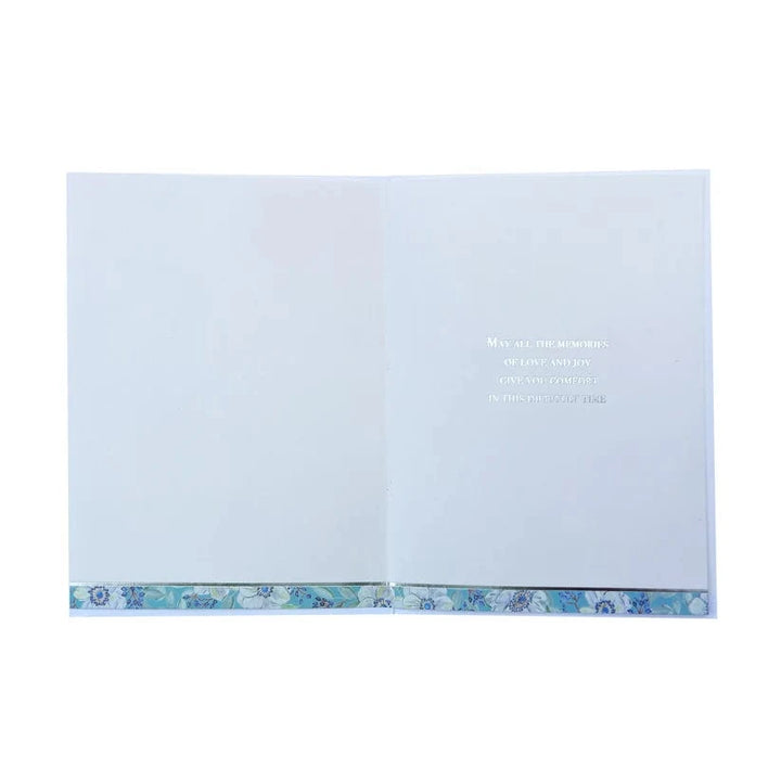 Niquea.D Cards Blue Flowers Bouquet Sympathy Card