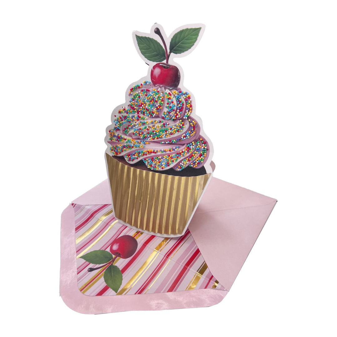 Niquea.D Cards Die Cut Cupcake Birthday Card