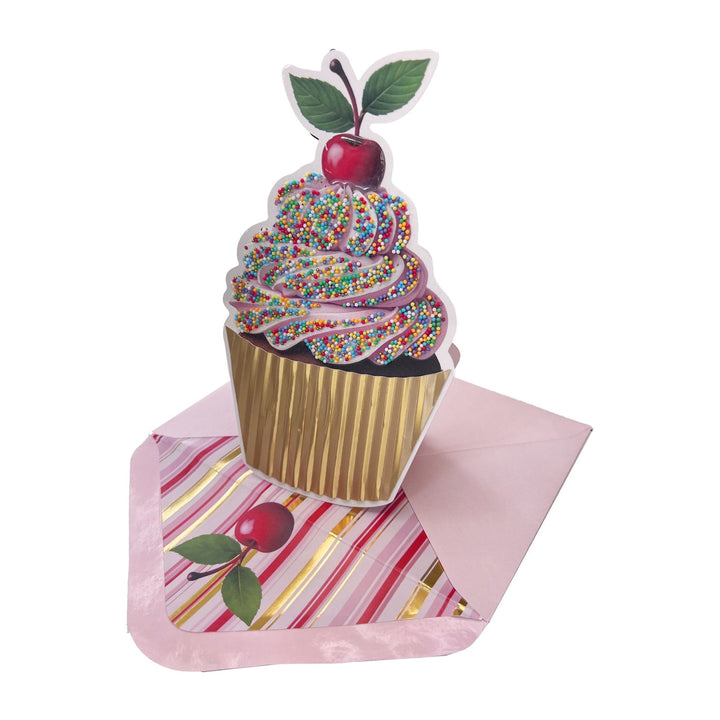 Niquea.D Cards Die Cut Cupcake Birthday Card