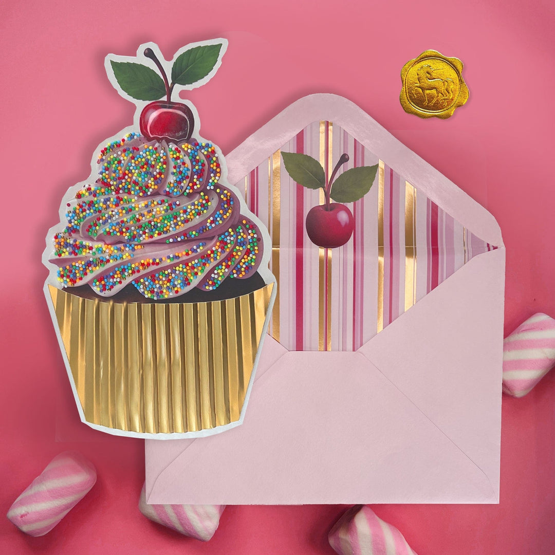 Niquea.D Cards Die Cut Cupcake Birthday Card