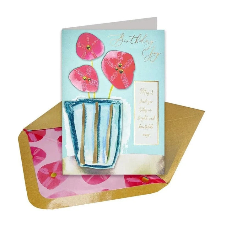 Niquea.D Cards Flowers Vase and Lettering Birthday Card