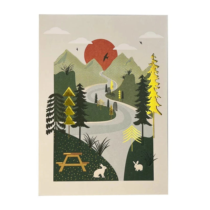 Niquea.D Cards Forest With Stream Blank Card