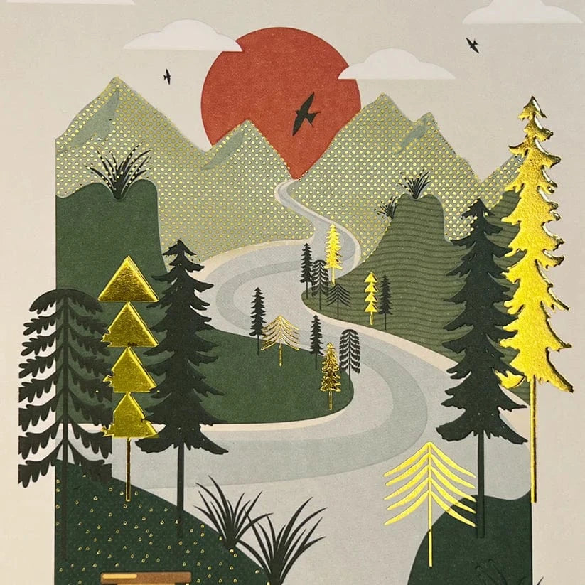 Niquea.D Cards Forest With Stream Blank Card