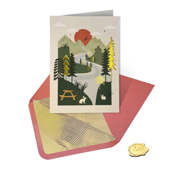 Niquea.D Cards Forest With Stream Blank Card