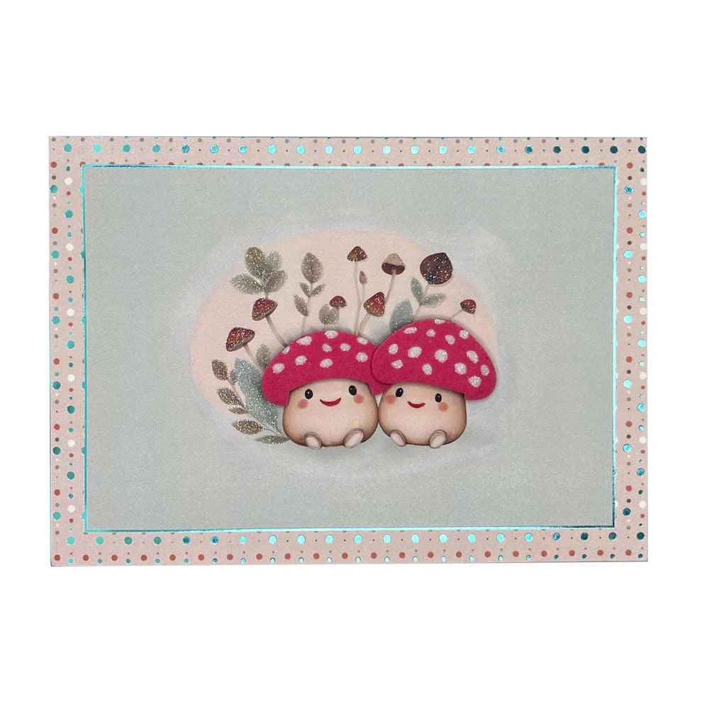 Niquea.D Cards Handmade Mushroom Couple Anniversary Card