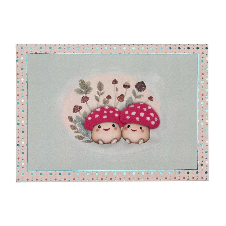 Niquea.D Cards Handmade Mushroom Couple Anniversary Card