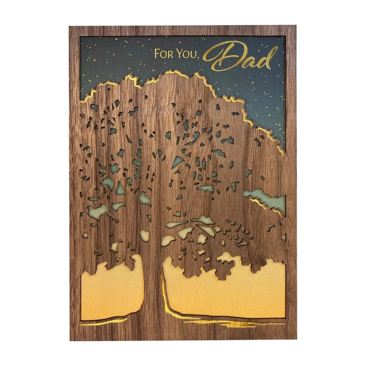 Niquea.D Cards Lasercut Oak Tree Dad Birthday Card