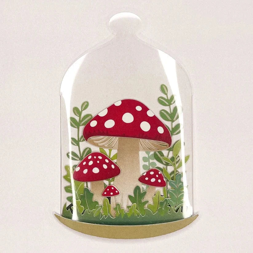 Niquea.D Cards Mushroom Cloche Blank Card