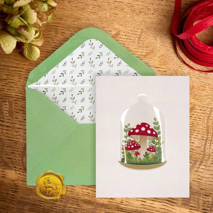 Niquea.D Cards Mushroom Cloche Blank Card