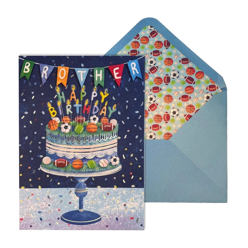 Niquea.D Cards Sports Birthday Cake Brother Birthday Card