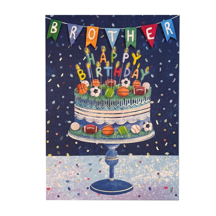 Niquea.D Cards Sports Birthday Cake Brother Birthday Card