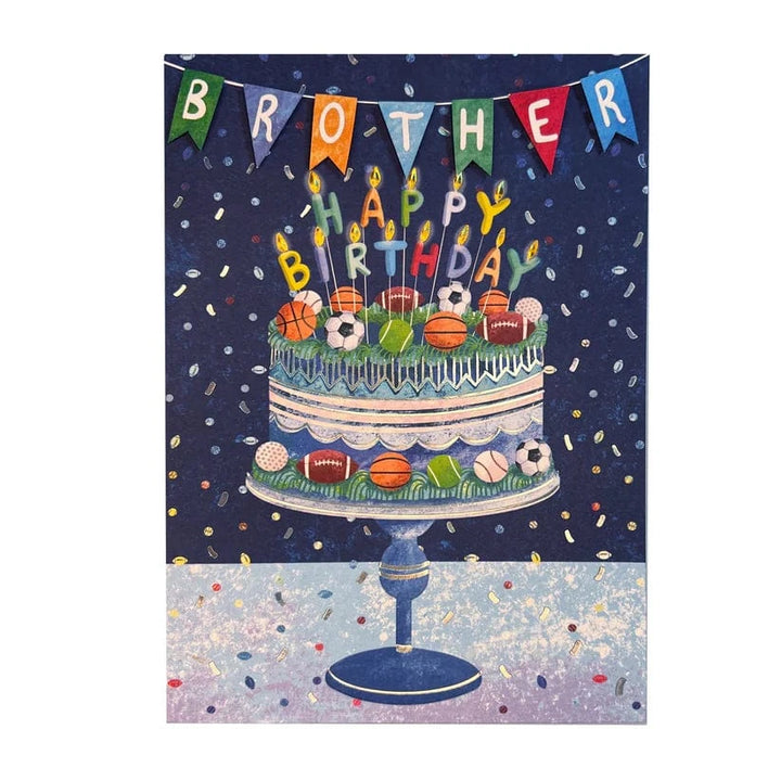 Niquea.D Cards Sports Birthday Cake Brother Birthday Card