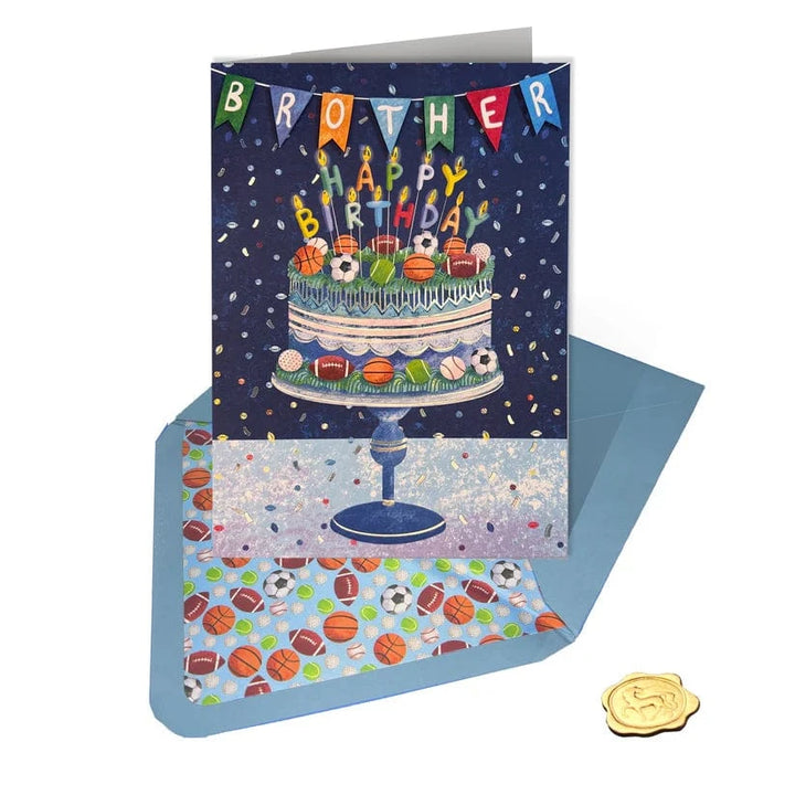 Niquea.D Cards Sports Birthday Cake Brother Birthday Card
