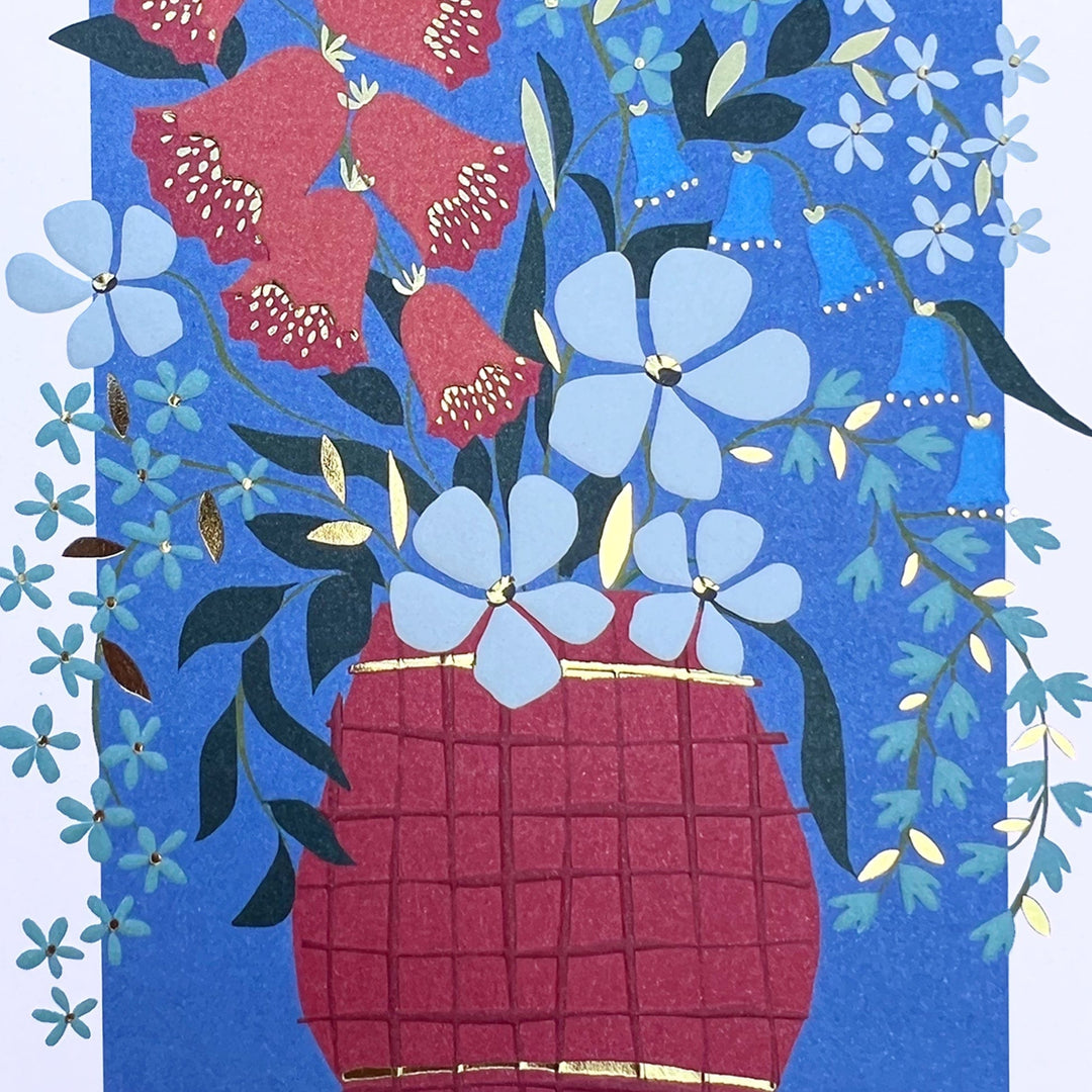 Niquea.D Cards Vase of Flowers Birthday Card