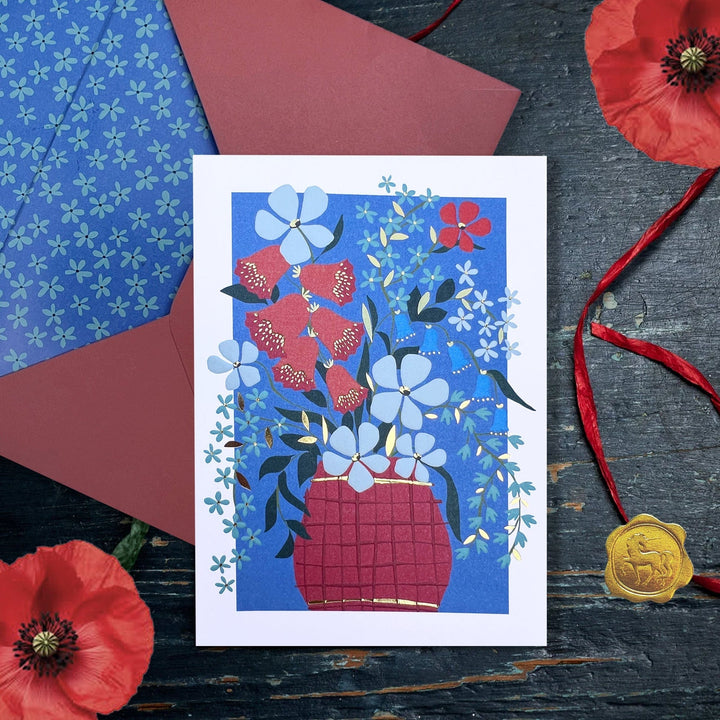 Niquea.D Cards Vase of Flowers Birthday Card