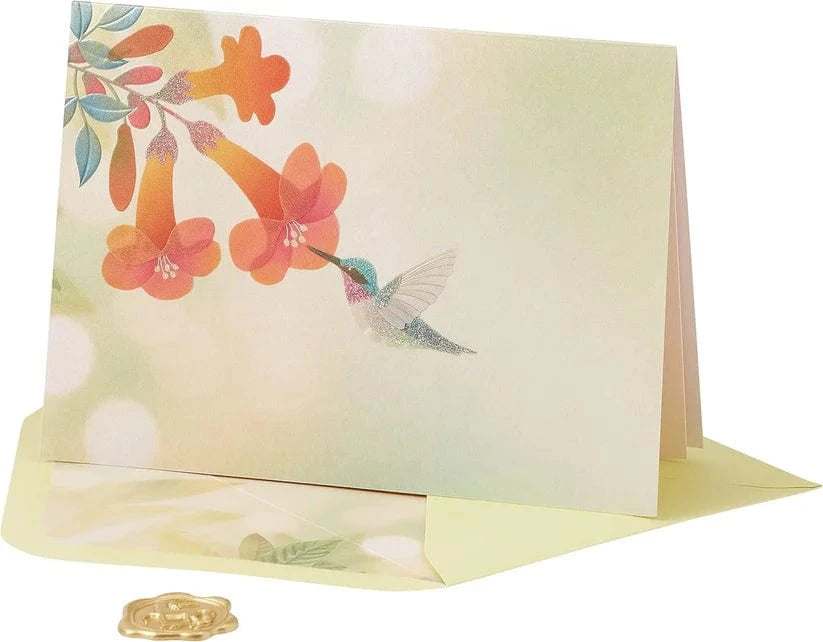 Niquea.D Cards Vellum Hummingbird Blank Card
