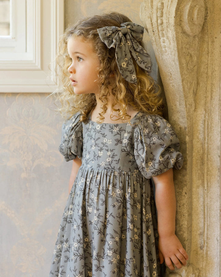 Noralee Baby Everly Bow - French Blue Floral