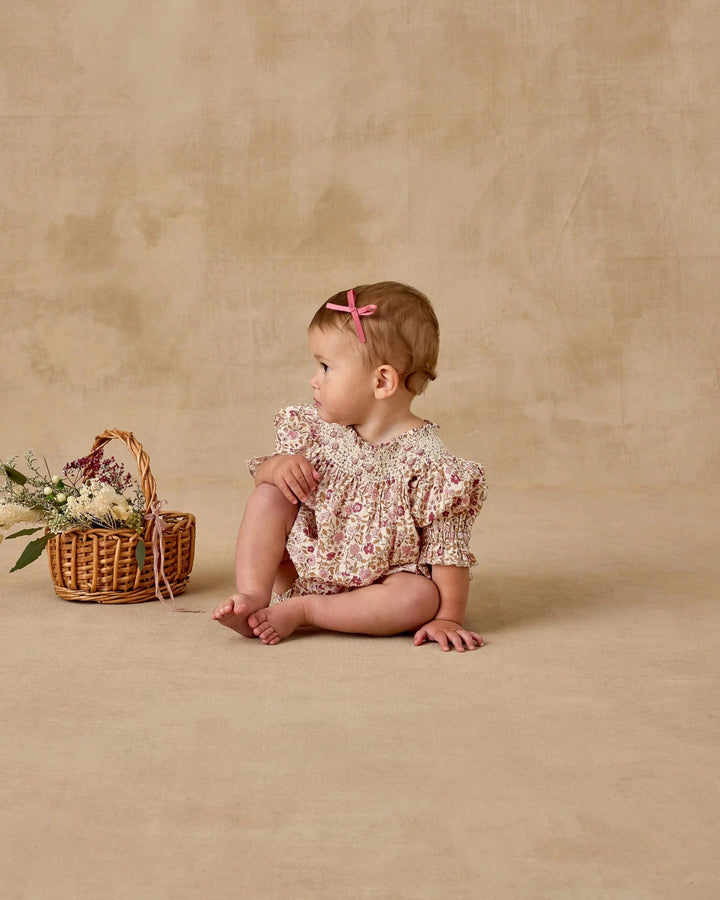 Noralee Baby Mini Satin Bows, Set Of 4 - Ivory, Raspberry