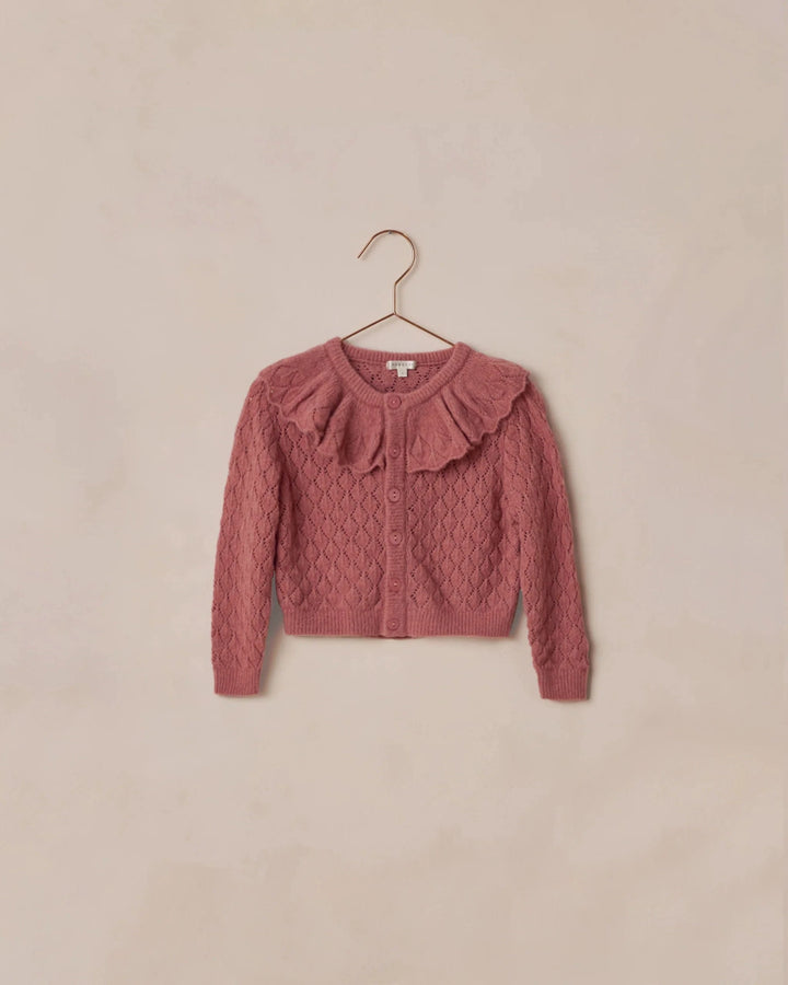 Noralee Baby Ruffle Cardigan - Raspberry
