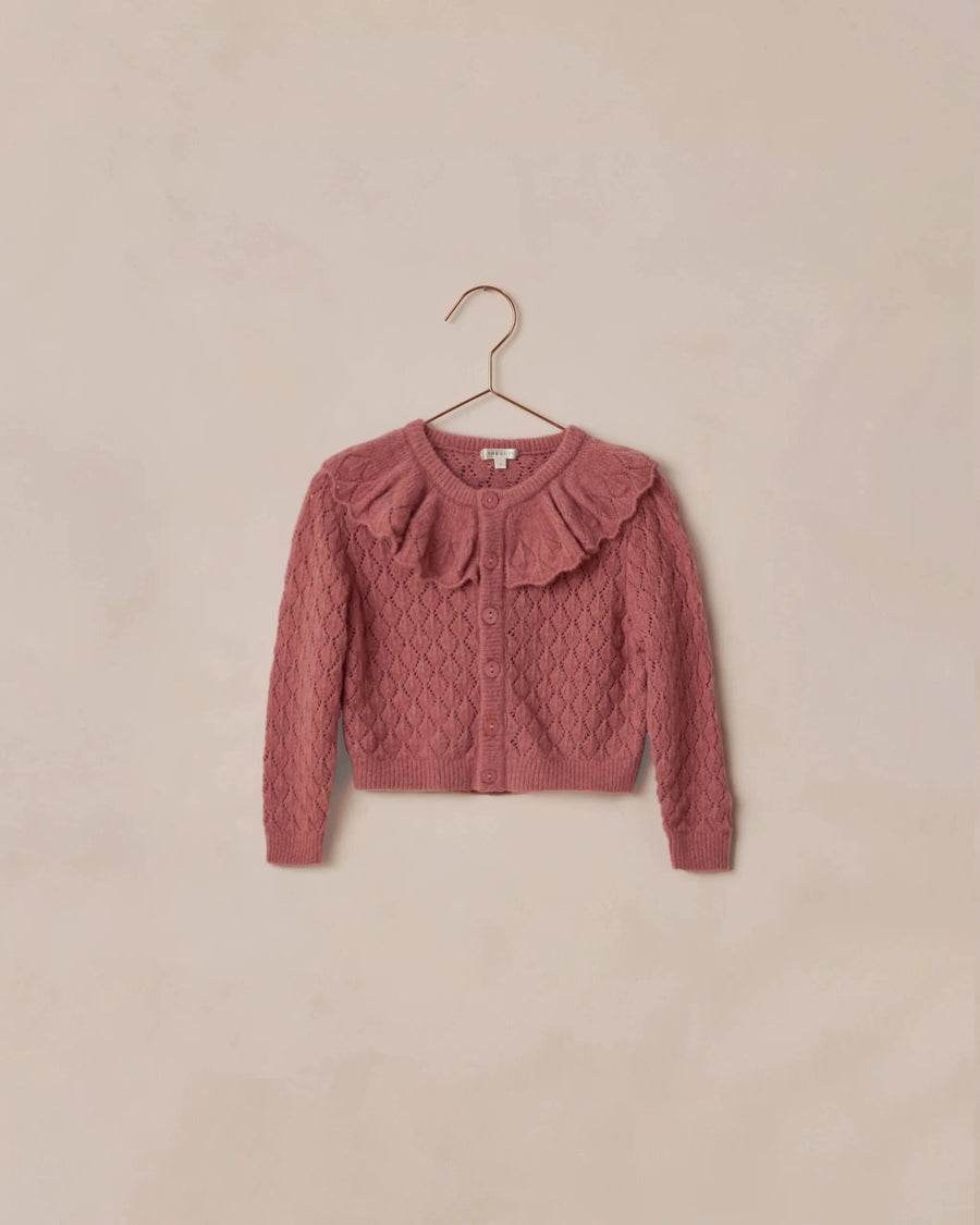 Noralee Baby Ruffle Cardigan - Raspberry