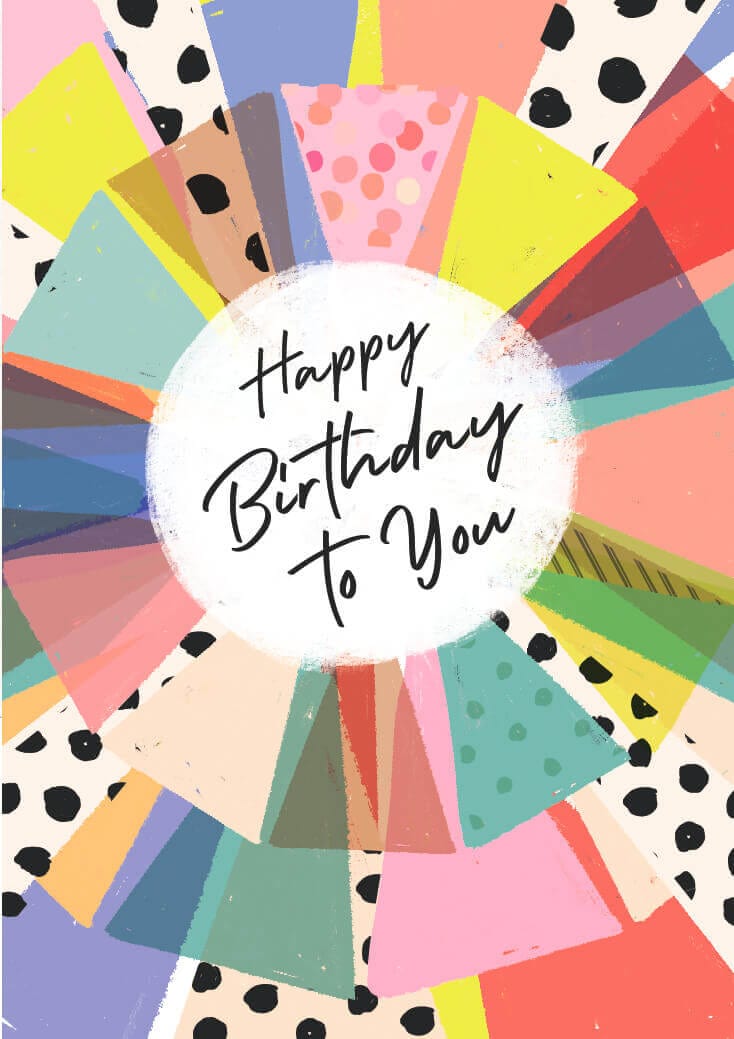 Notes & Queries birthday card Pinwheel Birthday Card