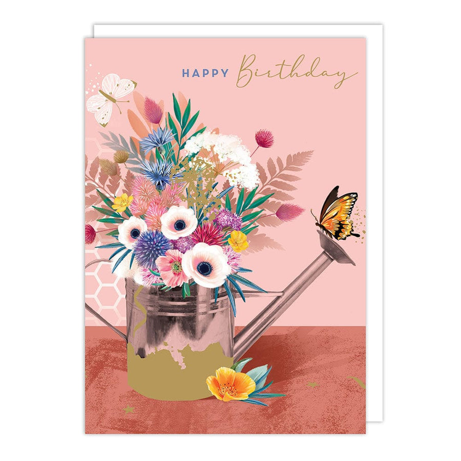 Notes & Queries birthday card Watering Can Birthday Card
