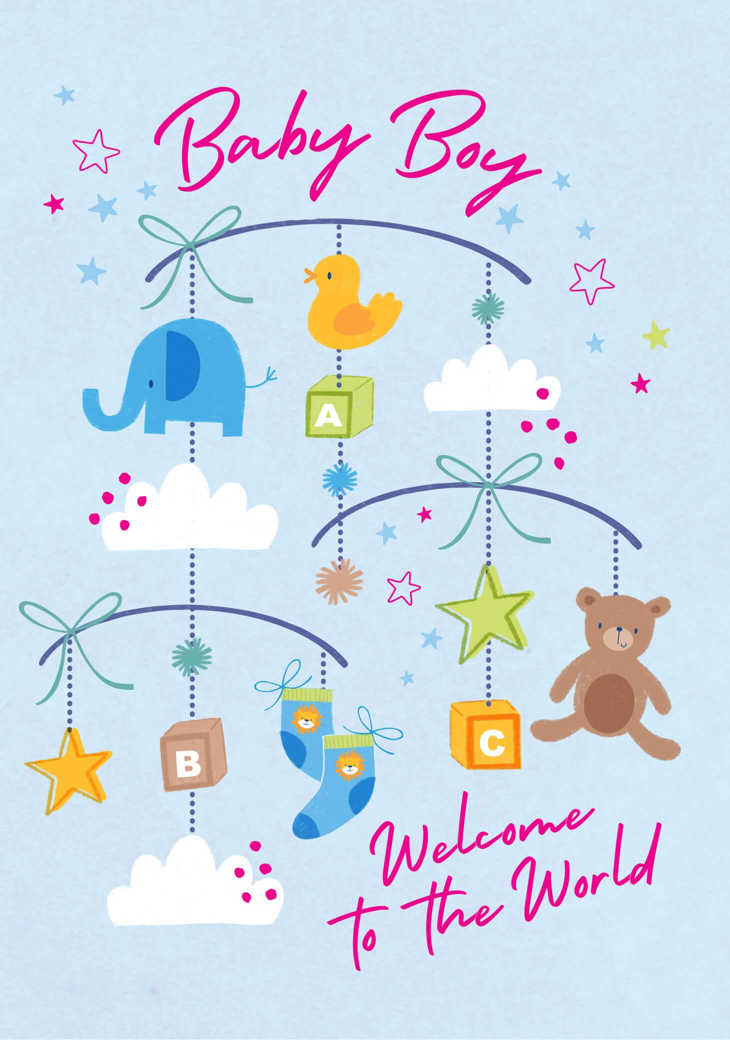 Welcome Baby Boy Card – Paper Luxe - Main Image