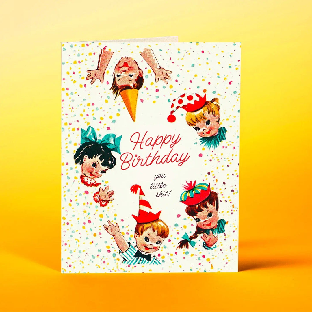 OffensiveDelightful Card LITTLE SHIT! Birthday Card
