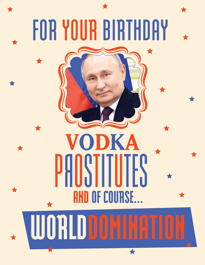 OffensiveDelightful Cards Dictator Putin Birthday Card