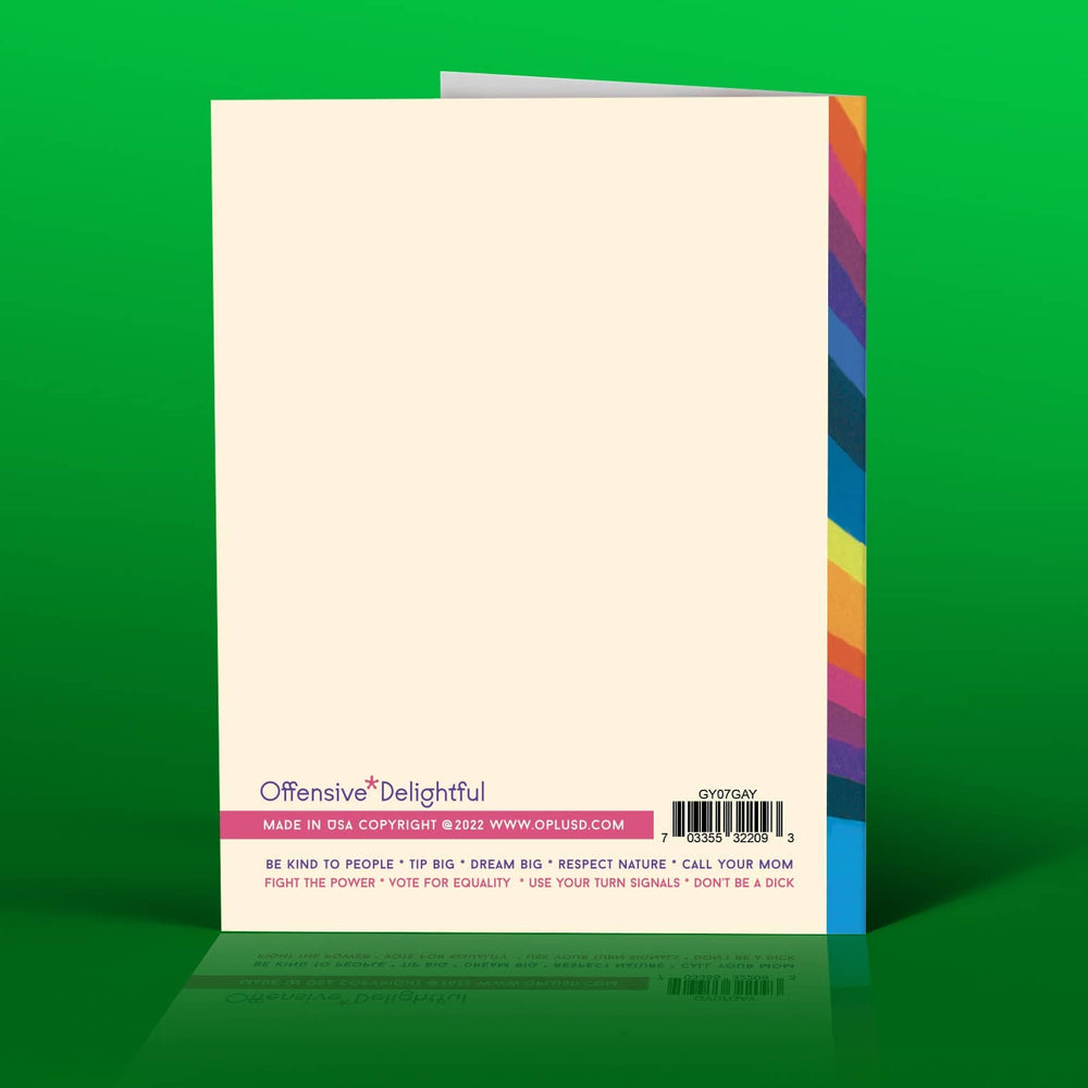 OffensiveDelightful Cards TOTALLY GAY! Birthday Card