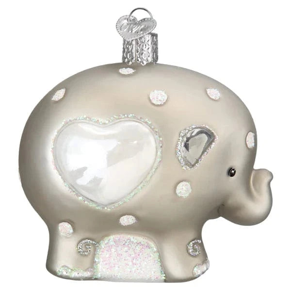 Old World Christmas Holiday Baby's 1st Elephant Ornament