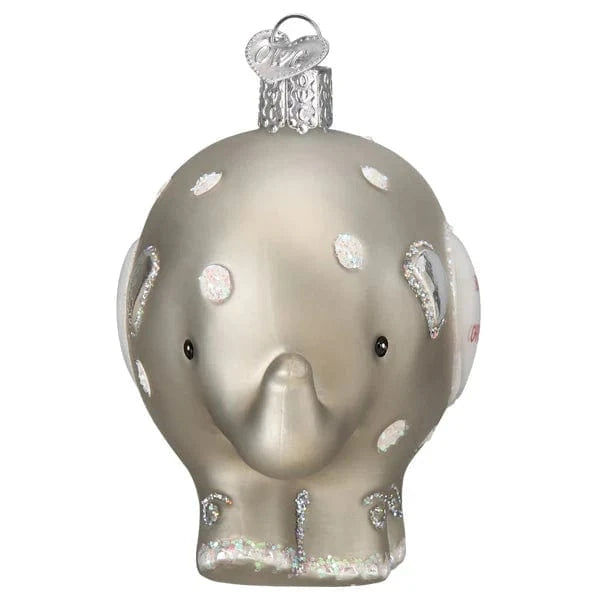 Old World Christmas Holiday Baby's 1st Elephant Ornament