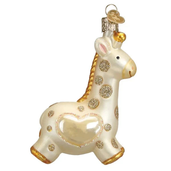 Old World Christmas Holiday Baby's First Christmas Giraffe Ornament