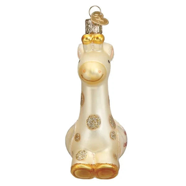 Old World Christmas Holiday Baby's First Christmas Giraffe Ornament